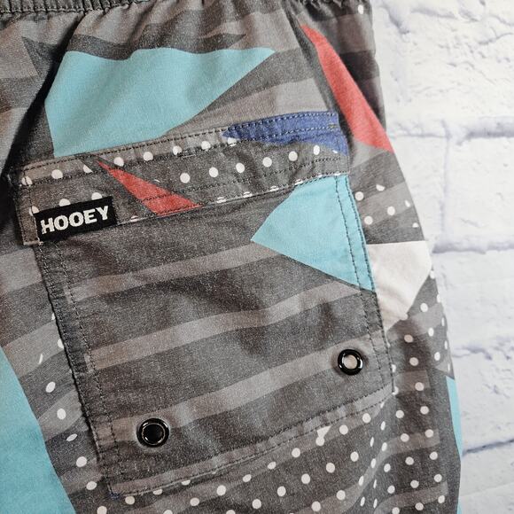 Hooey Board Shorts Mens XL Pool Beach Outdoor Casual Geometric Stretch - Picture 4 of 6